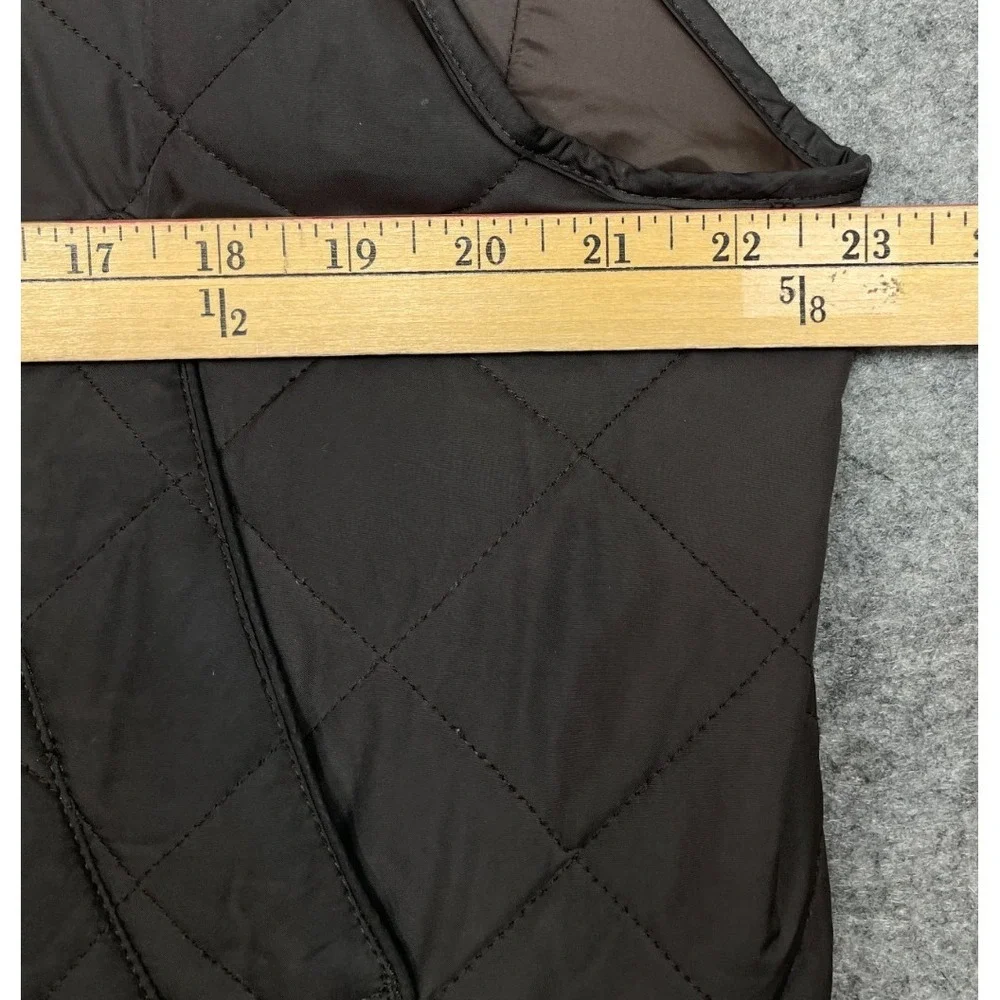 Polo Ralph Lauren Leyland Quilted Vest Brown Large Field Zip Corduroy Collar